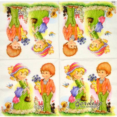 Serwetka decoupage firmy HOME FASHION dama i dżentelmen 33x33cm